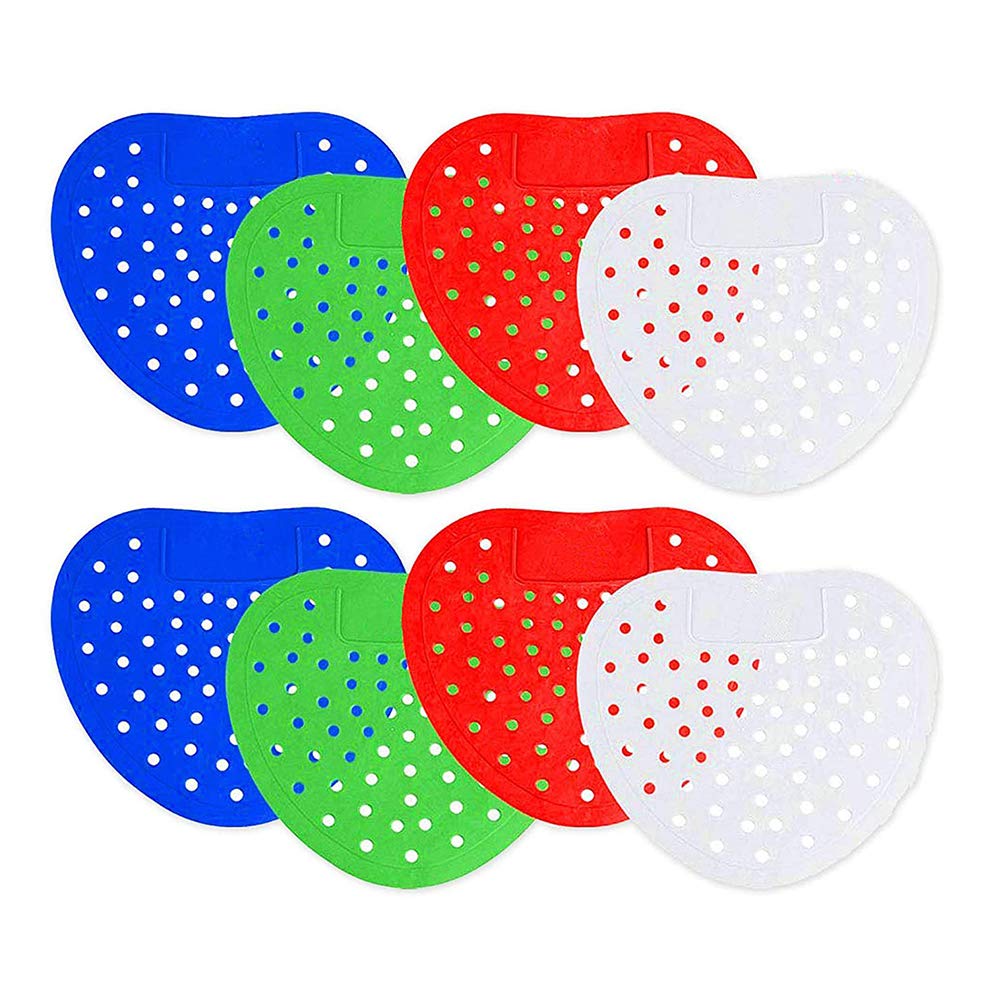 XYDZ Urinal Screen, 8 Pcs Urinal Mats with Scent, Environmental Protection Deodorant, Anti-Bacterial Splash Cover, Odor Freshener, Urinal Deodoriser(4 Colors)