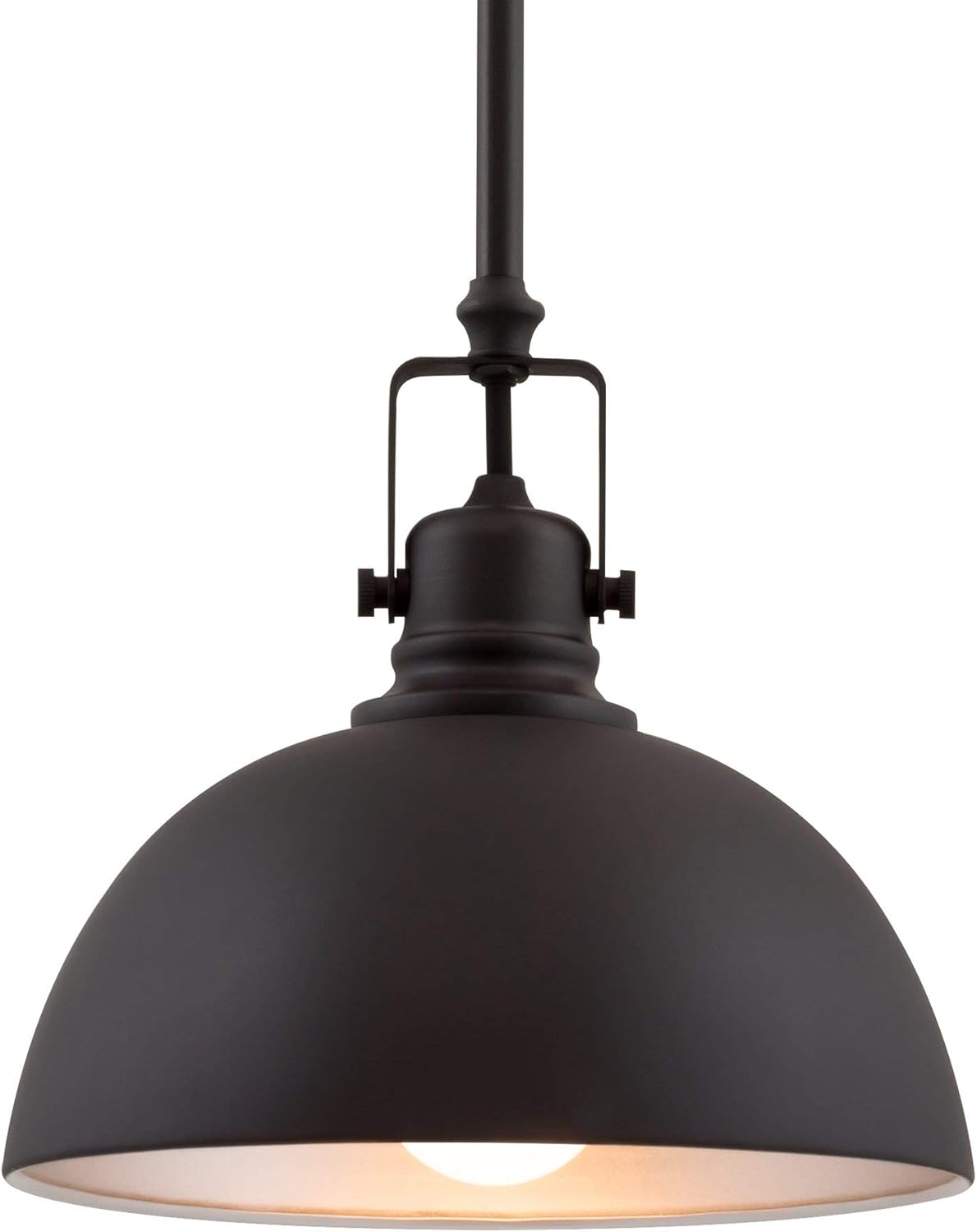 Kira Home Belle 9" Contemporary Industrial 1-Light Pendant Light, Adjustable Length + Shade Swivel Joint, Oil-Rubbed Bronze Finish - - 