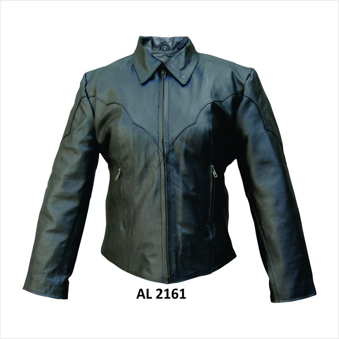 Amazon.com: Ladies Leather Riding Jacket with Zipout Liner and Laces on Back - 3X - AL2161: Clothing