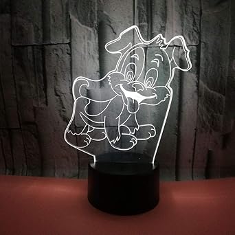 Nachttischlampen Nachtlichter Schlummerleuchten Na Welpen-3D-Illusion