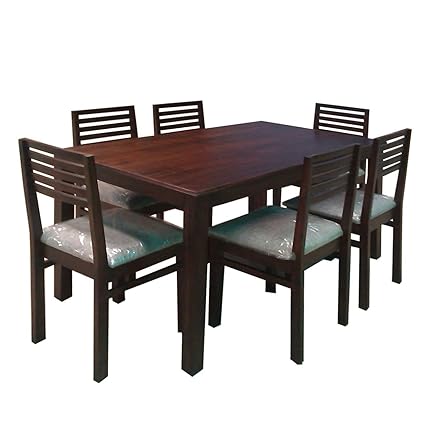 Evok Eastern Solidwood Six Seater Dining Table Set