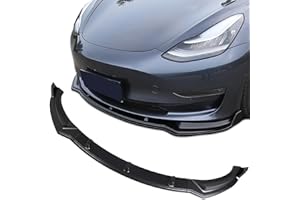 FLAMPETUS Fit Tesla Model 3 Front Bumper Lip Kit Front Spoiler Wing Matte Black Splitter Trim Model 3 Accessories 2017-2023