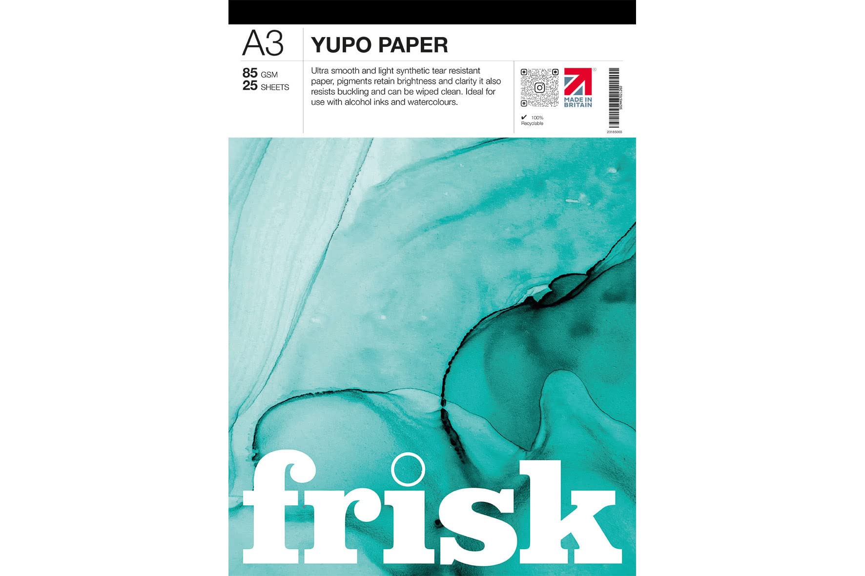 Frisk Yupo Paper Pad A3 85gsm, White
