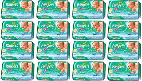 Amazon 16個セット パンパース おしりふき ふわふわ シート 詰め替え 63枚x2個パック 8個 パンパース おしりふき