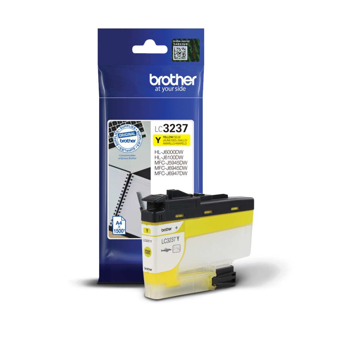 Brother LC-3237Y Inkjet Cartridge, Yellow, Single Pack, Super High Yield, Includes 1 x Inkjet Cartridge, Brother Genuine Supplies