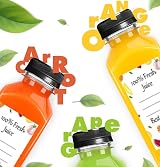 Leaflai 12 Pack 12oz Juice Bottles with Lids, BPA-Free Plastic view 2