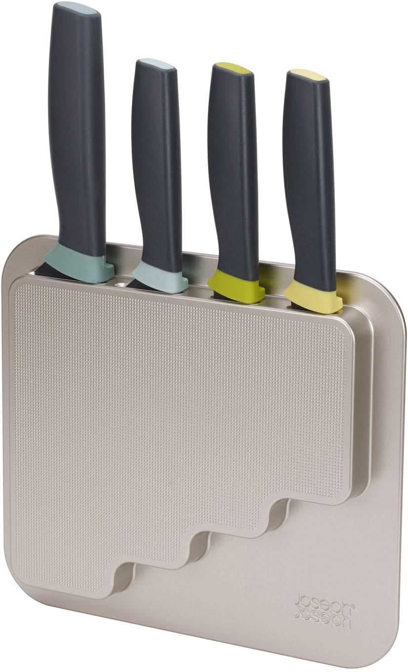 Joseph Joseph DoorStore Knives 4-Piece Elevate Knife Set with in-Cupboard Storage case, Multi