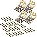 BCP 4 Sets Wood Bed Mattress Support Metal Fastener, Screw Included