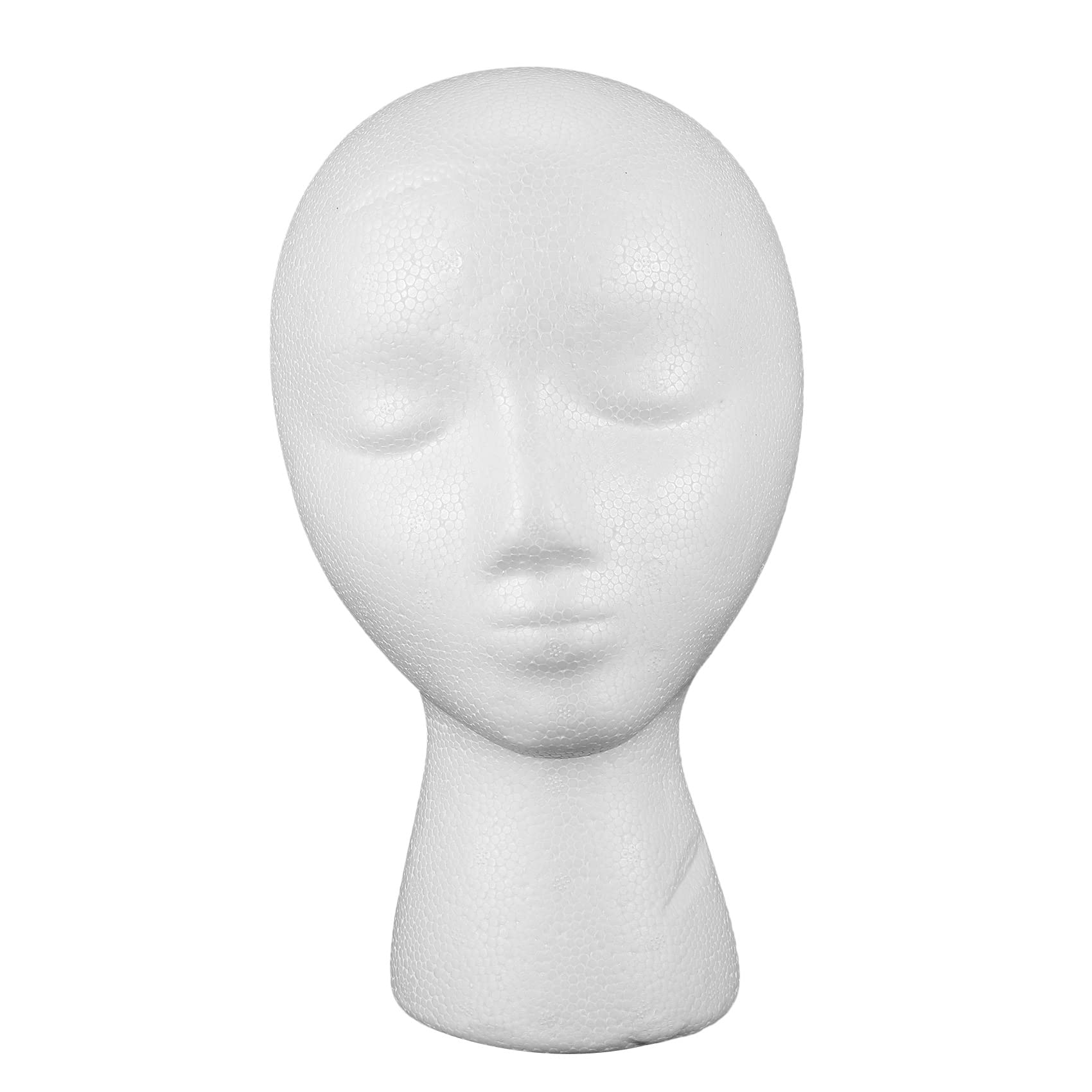 Clickinline Foam Mannequin Wig Display Hat Cap Wig Holder White Foam