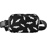 JHKKU Halloween Bats Fanny Packs for Women & Men Waterproof Waist Pack Fashion Casual Crossbody Bags Hip Bum Bag with Adjustable Strap Hands Free for Outdoors, Hiking, Running, Travel