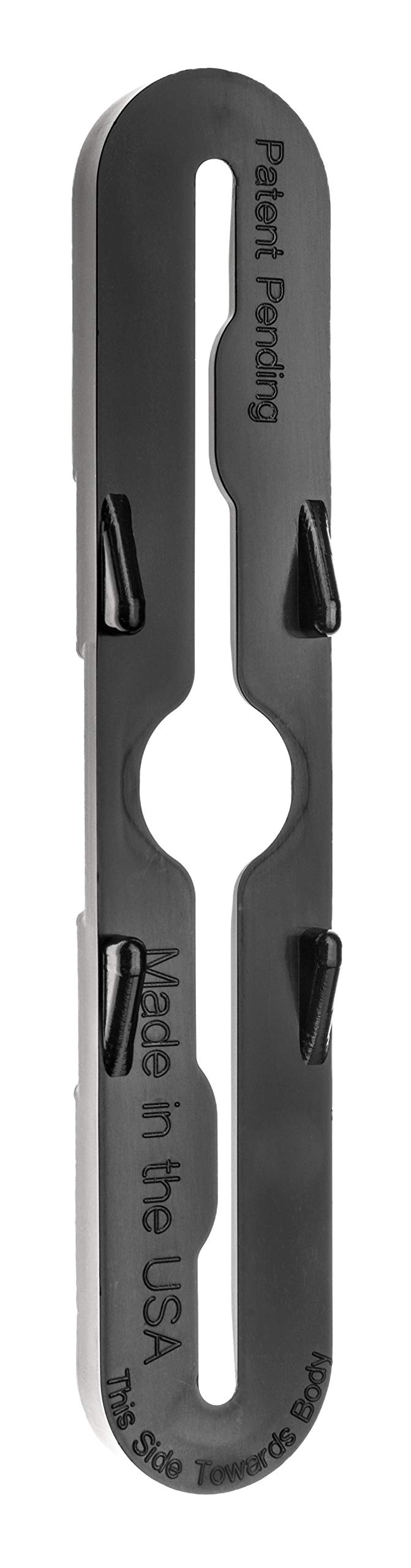 The Police Mic Clip Tactical Portable Radio Mic Clip for Uniforms or Bullet-Proof Vest Carriers | Black