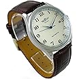MASTOP Men's Classic Automatic Mechanical Day Calendar Luxury Leather Band Watch