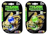 Thumb Chucks Blue and Green 2-Pack Bundle - Skill Play by Zing - Control the Roll Game