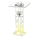 Wqzlyg Podium Stand Acrylic Clear, 43” Pulpit for