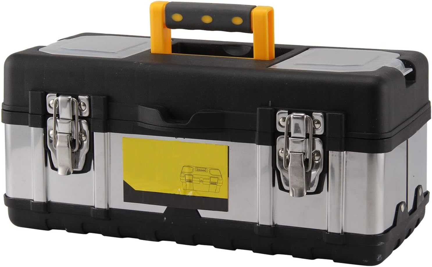 Tool Box 40 * 21 * 19cm Heavy Duty Stainless Steel Tool Box with