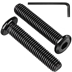 Krysay M6 x 45mm 30Pcs Flat Head Hex Socket Cap