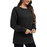 Smallshow Women's Nursing Sweatshirt Tops Fleece Long Sleeve Breastfeeding Clothes