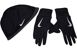 Women's NIKE Run Thermal HAT and Glove Set XS/S Black/Anthracite/Silver