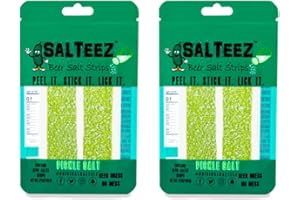 Salteez Beer Salt Strips: Pickle Salt Flavor Strips That Stick to Your Bottle, Can, or Cup - For a Perfectly Dressed Beer Anytime Anywhere! (Pickle Salt, 2 Pack)