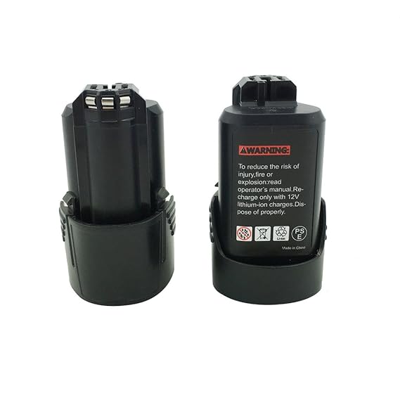 Kinon 2-Pack Ersatz-Elektrowerkzeug Akku 10,8V 1,5Ah Li-Ion für Bosch Akku-Bohrschrauber 2 607 336 013, 2 607 336 014, BAT411
