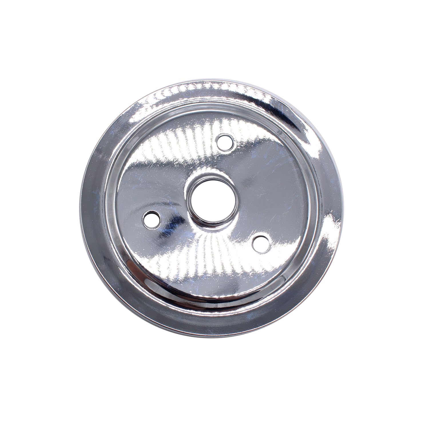 Photo 1 of 1 PC SHLPDFM Chrome Polished Silver Steel Crankshaft Pulley Single-Groove SWP Short Water Pump Compatible with Small Block Chevy SBC 262 265 267 283 302 305 307 327 350 400