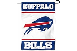 WINCRAFT Buffalo Bills White Logo Garden Flag Double Sided Banner