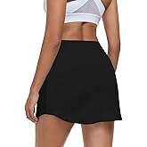 DAYOUNG Women's Tennis Skirt High Waisted Golf Skorts for Women with Shorts Pockets Athletic Casual Summer Skirts