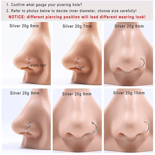 6mm Septum Piercing 10mm Earring 18g 6mm Septum Ring 16g 18g 6mm