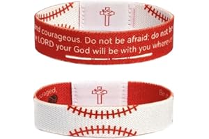 Flvkev Baseball Softball Football Soccer Volleyball Gifts Bible Verse Christian Scripture Bracelets Catholic Inspirational Religious Faith Gift