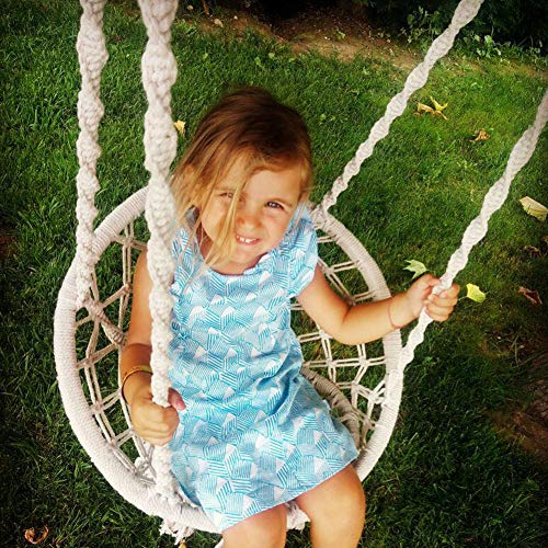 Mertonzo Hammock Swing Chair for 216 Years Old Kids,Handmade Knitted
