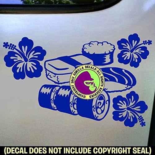 HIBISCUS SUSHI Vinyl Decal Sticker E