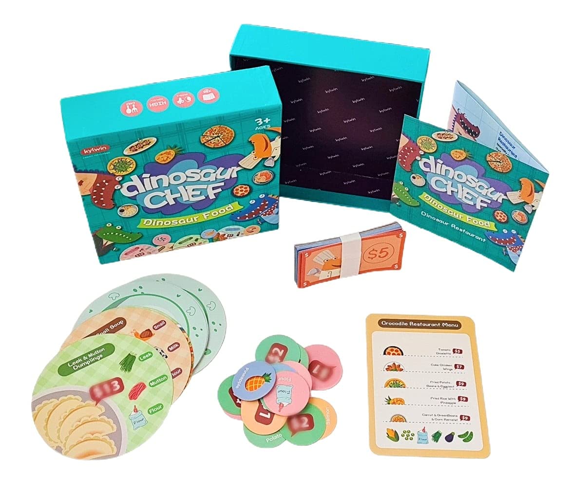 Kylwin Dinosaur Card Game for Kids Age 6 Plus | Role Play Games & Learning Gifts for Boys, Girls | Educational Toys Puzzle Games