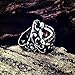 TIGRADE Jewelry Stainless Steel Vintage Square Red Crystal Dragon Claw Men's Band Ring, Size 7-13 (Red Cross, 12.5)