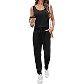 Ekouaer Jumpsuits for Women Casual Sleeveless 2026 Summer Romper Dressy Vacation One Piece Outfits Fashion Travel Clothes