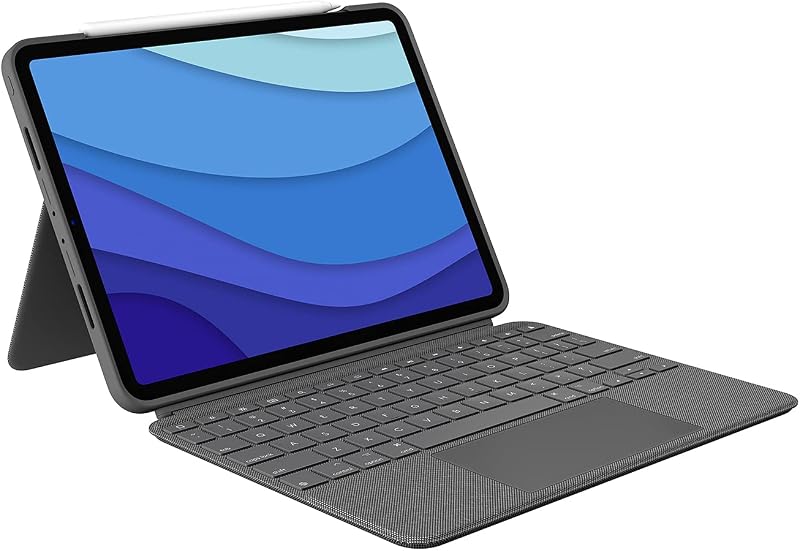 Logitech Combo Touch iPad Pro 11-inch Keyboard Case UK Backlit Trackpad Grey