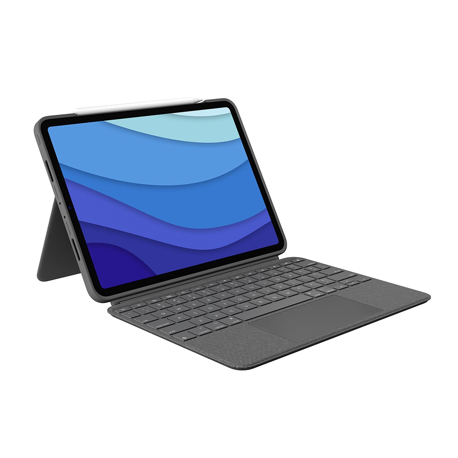 Logitech Combo Touch iPad Pro 11-inch(1st, 2nd, 3rd, 4th gen - 2018, 2020, 2021, 2022)Keyboard Case - Detachable Backlit Keyboard,Click-Anywhere Trackpad, QWERTY UK English Layout - Grey
