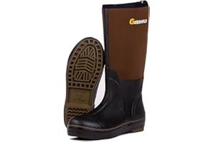 GIEESHIELD Ultra-Light Waterproof Rubber Boots for Men and Women - Durable Construction with 6mm Neoprene Insulation for Versatile All-Season Use in Hunting, Fishing, Work and Garden Size 5 to 14