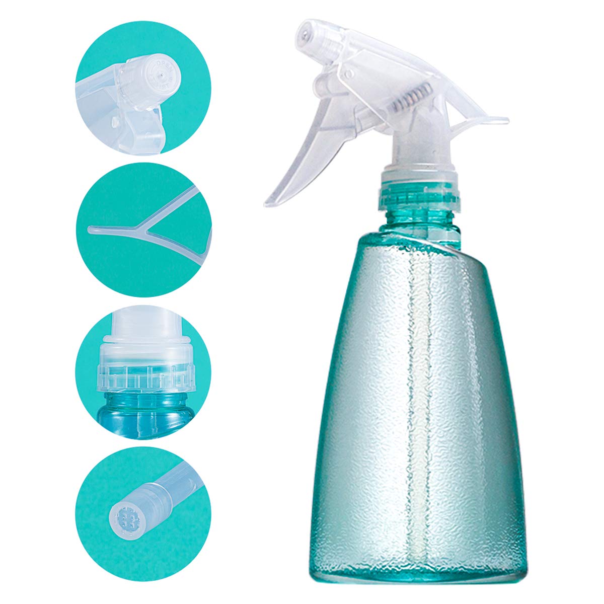 Empty Plastic Spray Bottles(3 pack)–17oz Spray Bottle, Squirt Bottle, Plastic Spray Bottles for Cleaning Solutions, Hair, Essential Oil, Plants, Refillable Sprayer with Mist and Stream Mode : Beauty
