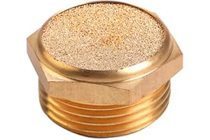 Beduan BSV Bronze Sintered Breather Vent Muffler, 3/4" NPT Male Silencer Fitting