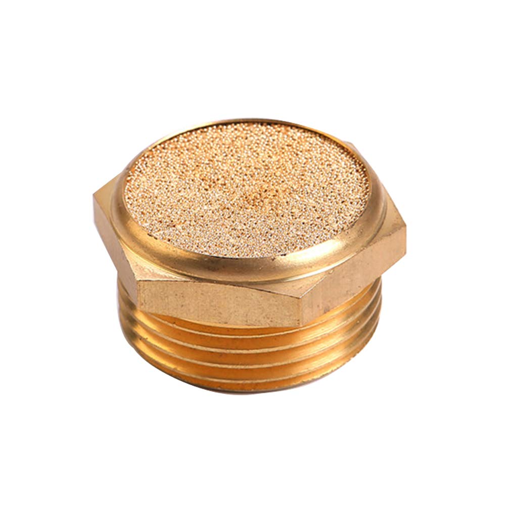Beduan Sintered Bronze Pneumatic Exhaust Muffler, 3/4" NPT Male Air Silencer Fitting