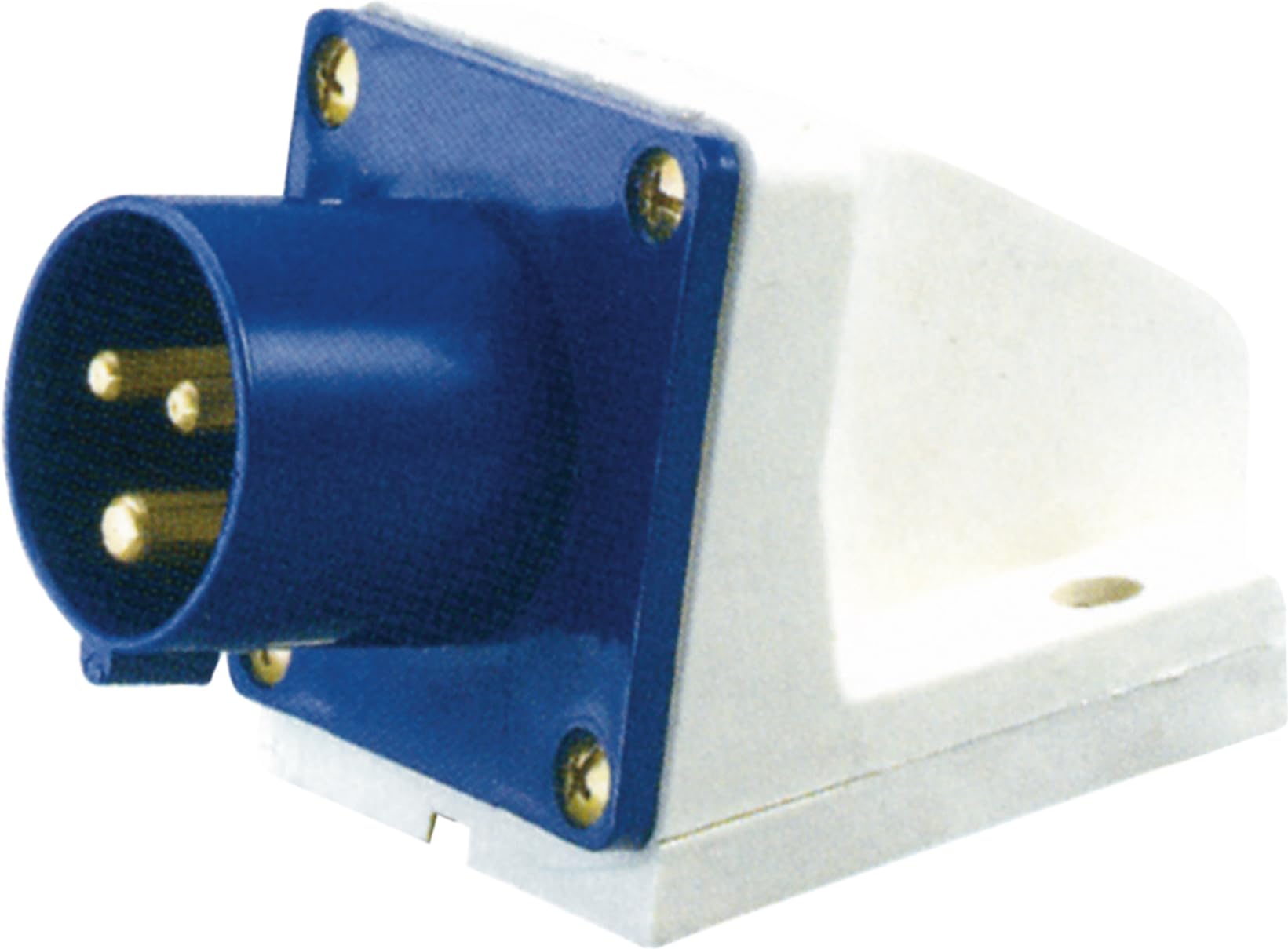 Angled Inlet Wall Mount, Blue