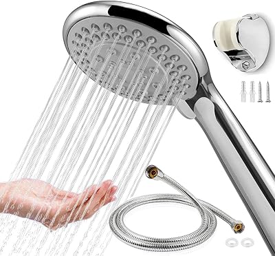 BauTangLe Shower Head 5 Settings Universal 67in Hose Holder Set Upgraded 2025
