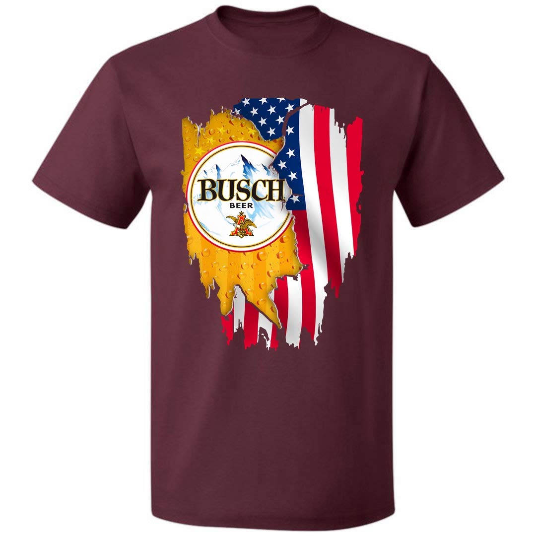 Bu Sch American Flag Beer 4th Of July Unisex T Shirt For S Up To 5