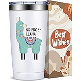 Fufandi Llama Gifts for Women - No Prob Llama Tumbler, Christmas Birthday Gift for Mom, Women, Sister - Tumbler Cup 20oz