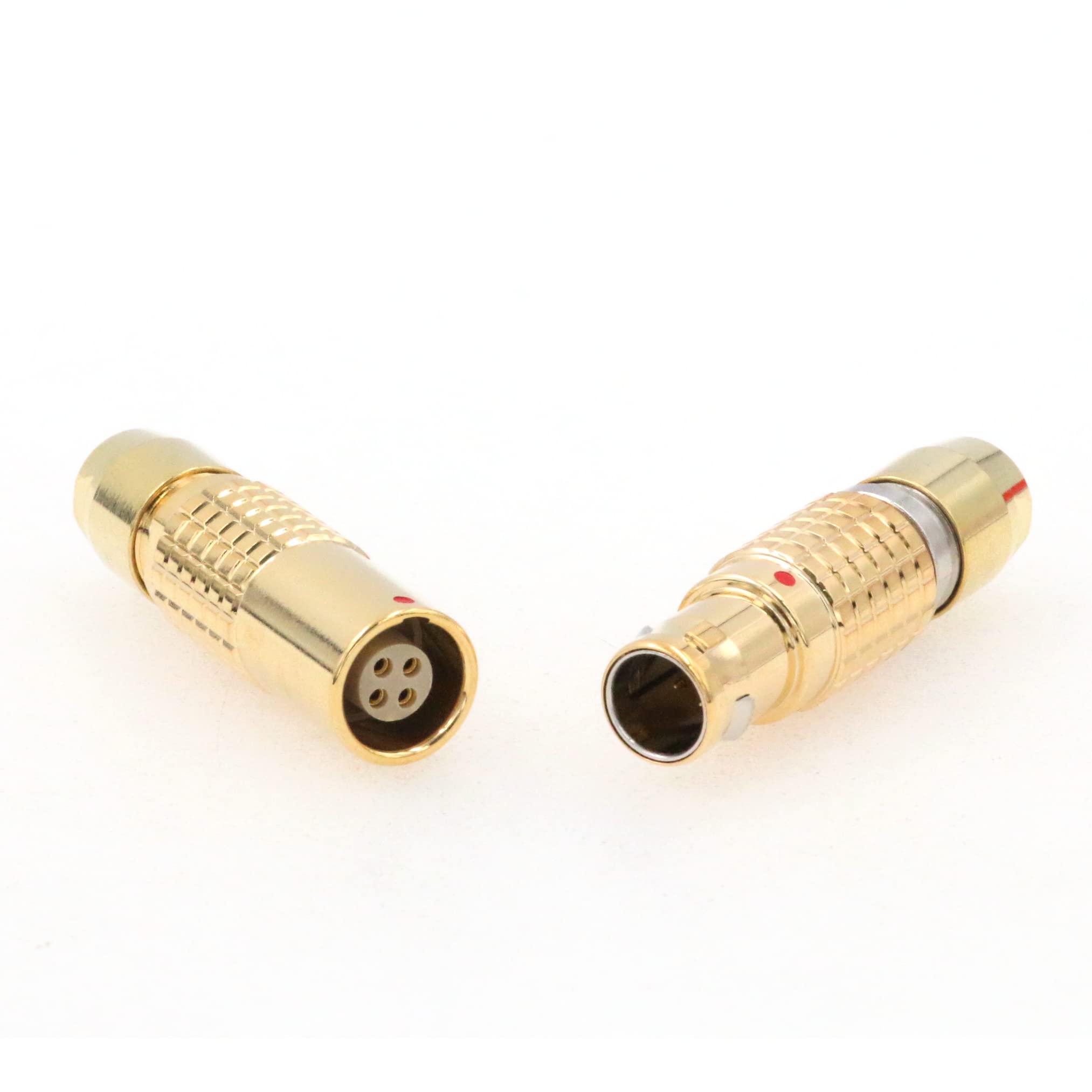 Eonvic 4pin 1B PHG and FGG Connector Push Pull Plug Socket Male to Female Circular Connector (Gold)