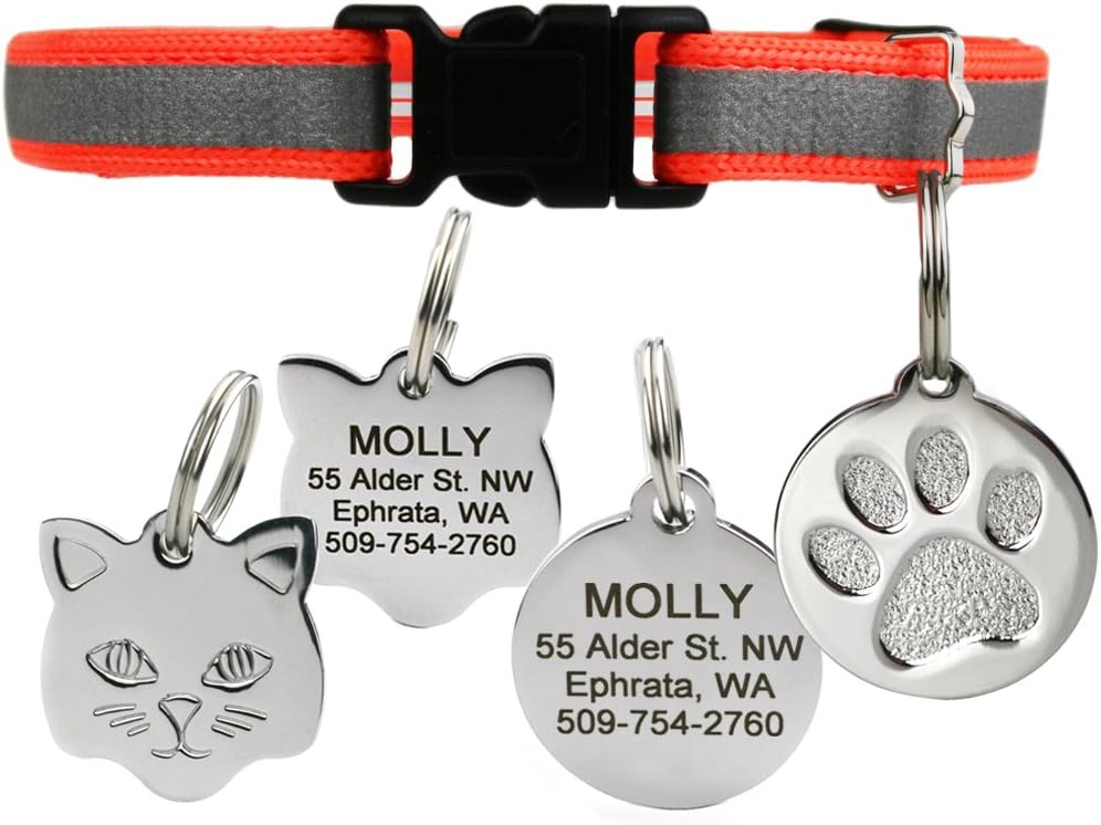 personalised reflective cat collars