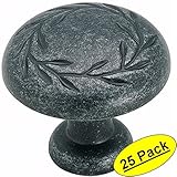 Amerock BP1581WID Inspirations Wrought Iron Dark Leaf Cabinet Hardware Knob, 1-1/4