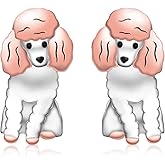 925 Sterling Silver Dog Stud Earrings for Women Adorable Chihuahua Poodle Yorkie Earrings Studs for Daughter Puppy Animal Jewelry Gift for Granddaughter
