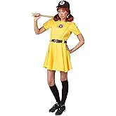 A League of Their Own Adult Kit Costume | Women's Racine Belles Baseball Uniform | Halloween Movie Outfit