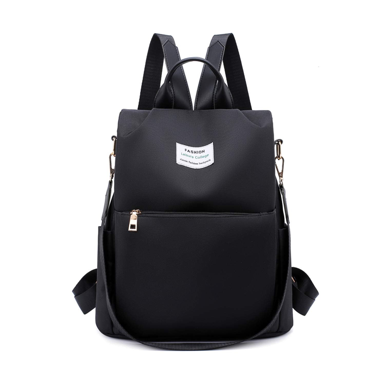 FANDARE Women Backpack Anti-Theft Handbag Girls School Shoulder Bag Casual Daypacks Lightweight Rucksack for Outdoor Travel School Campus Shopping Waterproof Nylon Black